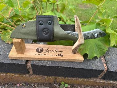 pit pony hunting knife on stand