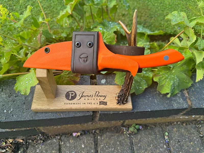 orange drop point hunting knife